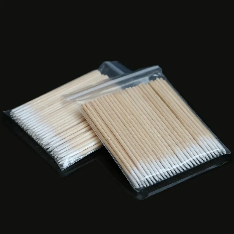 Micro tamponi di cotone usa e getta unghie trucco orecchie bastoncini per la pulizia bastoncini di cotone in legno cosmetico suggerimenti strumenti per l'estensione delle ciglia