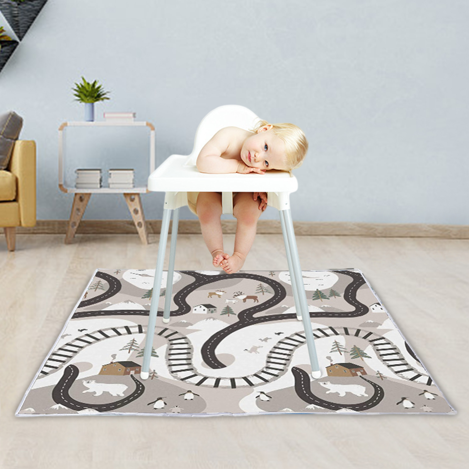 ทารก Anti-Slip Play Mat เก้าอี้กันน้ำ Splash Mat Multi-Function Protector สำหรับเด็กปีนเขา Gaming เล่น