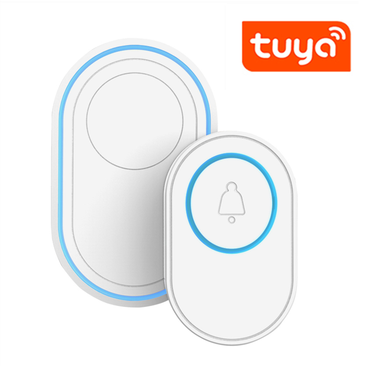 Sonnette intelligente sans fil WIFI, application Tuya, alarme de maison, sonnette de bienvenue, étanche, télécommande, carillon de porte intelligente, prise ue UK US