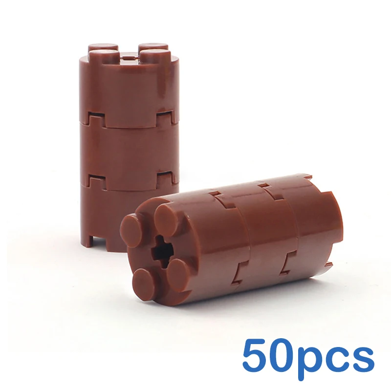 Bộ 50 Tự Làm Các Khối Xây Dựng Dày Hình Viên Gạch Xi Lanh 2x2Dots Giáo Dục Sáng Tạo Kích Thước Tương Thích Với 6143 Đồ Chơi Dành Cho Trẻ Em