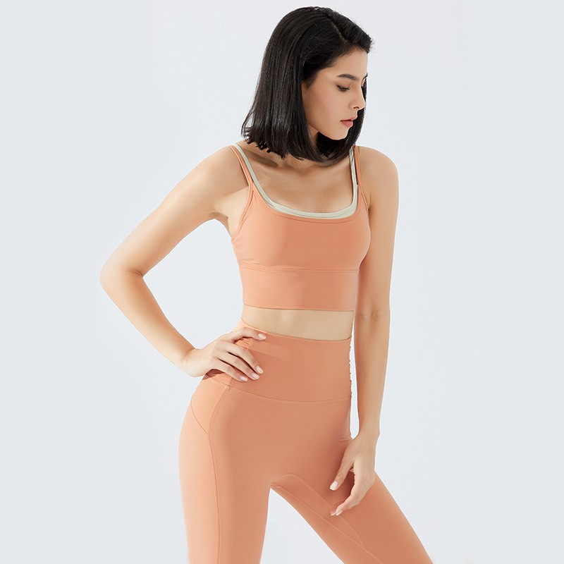 Sujetador deportivo para mujer, chaleco de gimnasio, Yoga, belleza, Top de tubo negro, Sujetador deportivo para correr, Top corto de Yoga, ropa interior, Sujetador deportivo Sexy