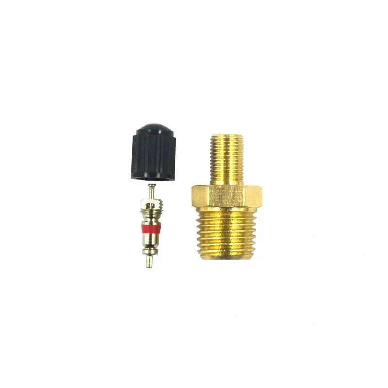 Válvula de enchimento de tanques de compressor de ar, 1/4 npt 1/8 npt m10, válvula schrader de latão anticorrosão, válvula de pneu de automóvel, núcleo de pneu coppe