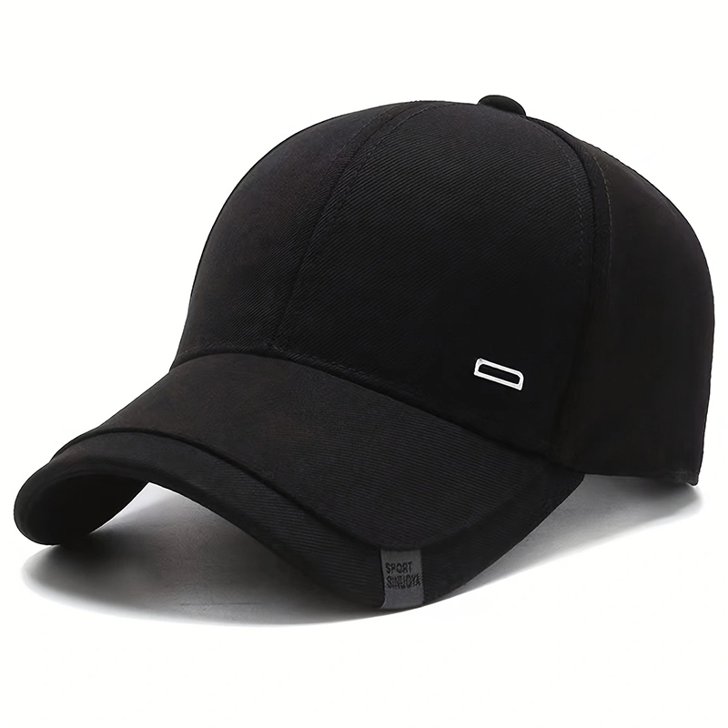 Unisex Square Silver Buckle Label Baseball Caps Spring Autumn Outdoor Adjustable Casual Hats Sunscreen Hat