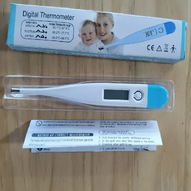 Termómetro de agua Digital, termómetro preciso para lectura de temperatura bucal y axila, termómetro de alerta de fiebre, termómetros de baño para bebé