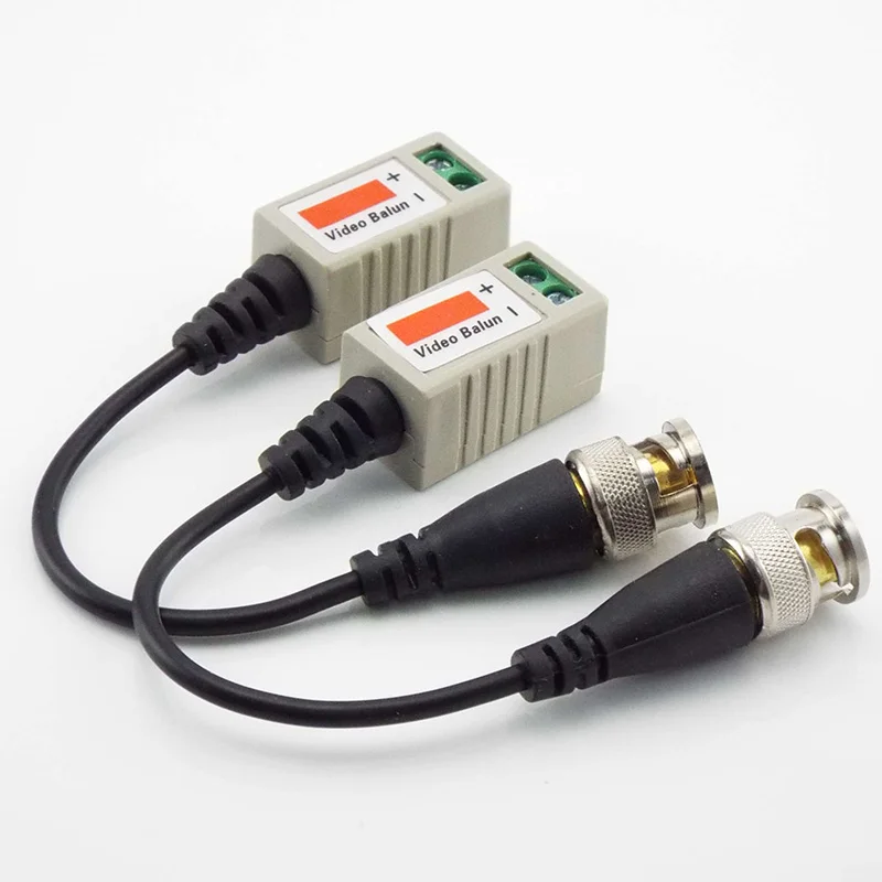 1 คู่ BNC Video Balun Connector Passive Transceiver 3000FT ระยะทาง UTP Balun ชาย BNC CAT5 สําหรับกล้องวงจรปิดอุปกรณ์เสริมกล้อง