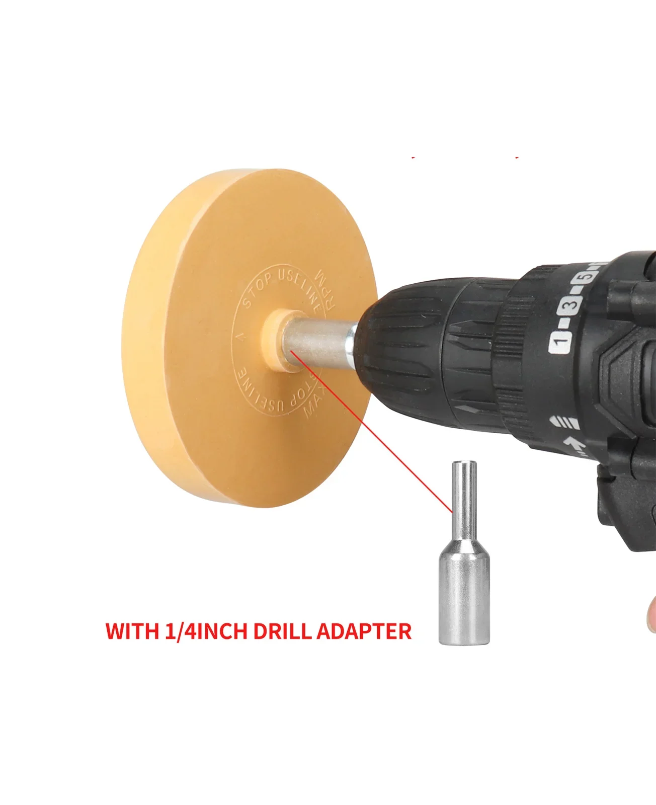 90mm Decal Remover Eraser Wheel Car Decal Vinyl Tape Adhesive Remover Wheel for Drill Rubber Eraser Cleaning Tool