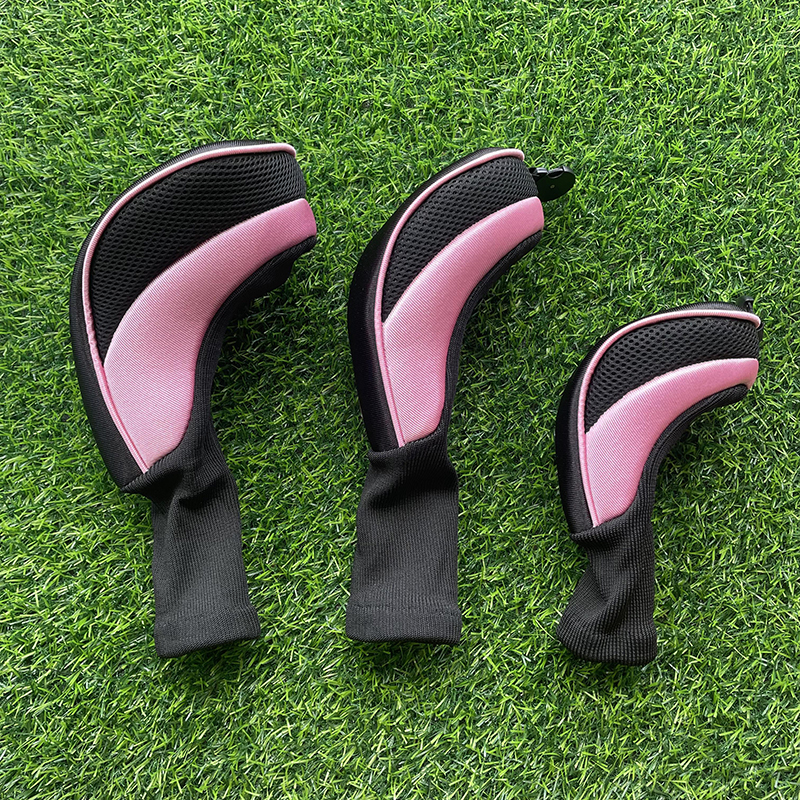 Capa de madeira para taco de golfe, capa de madeira para eixo de taco de golfe, capa protetora para cabeça de taco de golfe, tecido composto respirável.