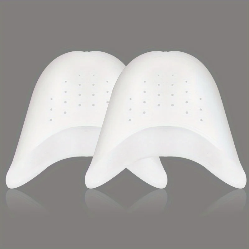 1 par de protetores de dedo do pé de gel macio ballet pointe dança atleta sapato almofadas de dedo do pé pointe silicone gel bolsa protetor com respirável
