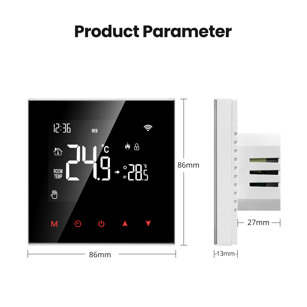 AVATTO Tuya WiFi/ZigBee Smart Thermostat,ไฟฟ้าเครื่องทําความร้อนหม้อต้มแก๊สน้ําอุณหภูมิControllerสําหรับAlexa,Google Home,Alice