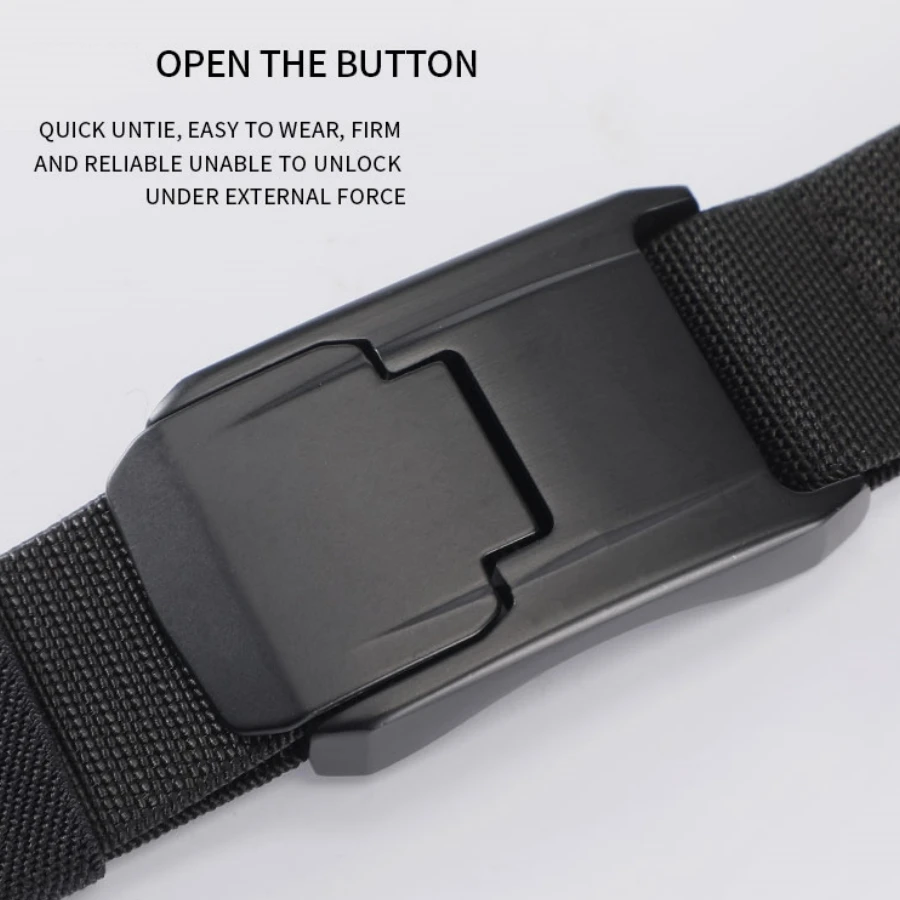 New Stretch Belt For Men and Women Quick Release Buckle Strong Real Nylon Unisex Elastic Belt Overalls Work Belt
