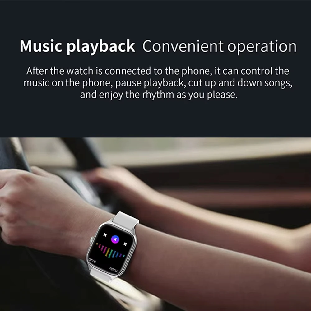 KESHUYOU Neue Smartwatch H9 Pro MAX 2,01 Zoll HD-Display Bluetooth Anruf Nachricht Alarm Sportmodus Smartwatch für Männer Frauen