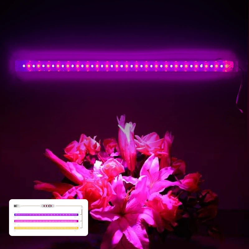 LED植物ランプ,フルスペクトル植物ランプ,USB 5V,植物,花,温室,栽培,30cm, 1t,2t,3t,4t