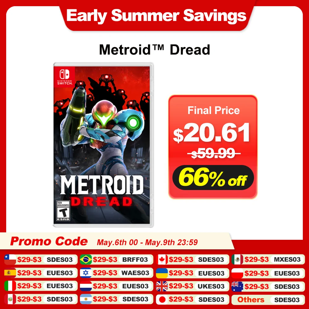 Metroid Dread jogos Nintendo Switch Games Console, 100% Original Cartas Físicas, Conceito de Aventura