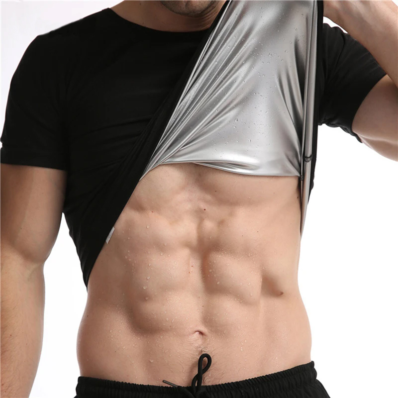 Hohe Elastizität Herren Sweatshirt Gym Workout Shapewear Shapewear Weste Slim Fit Sauna Kompression Warm Top Fitness Sweatshirt