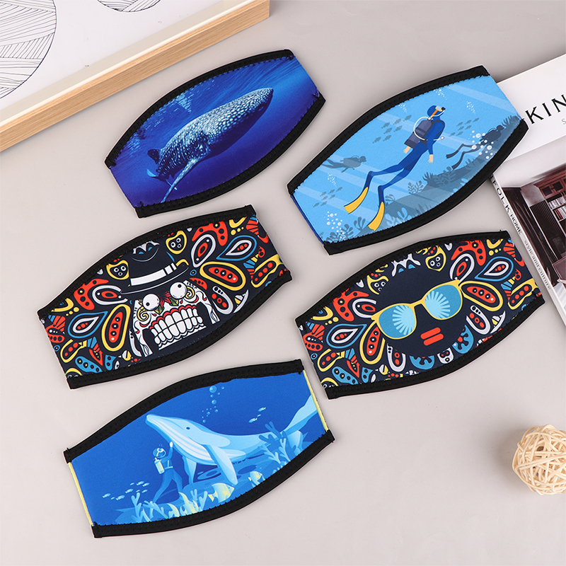 1 unidad de cubierta de correa para máscara de buceo y snorkel, protección acolchada cómoda, accesorios para envolver el cabello, correa para máscaras de buceo