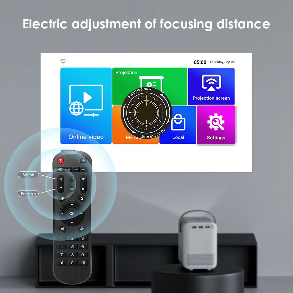 HONGTOP P10 Smart 4K Android WiFi portátil 1080P Video de cine en casa LED Bluetooth Mini proyector 4GB 64GB Android 10 proyector