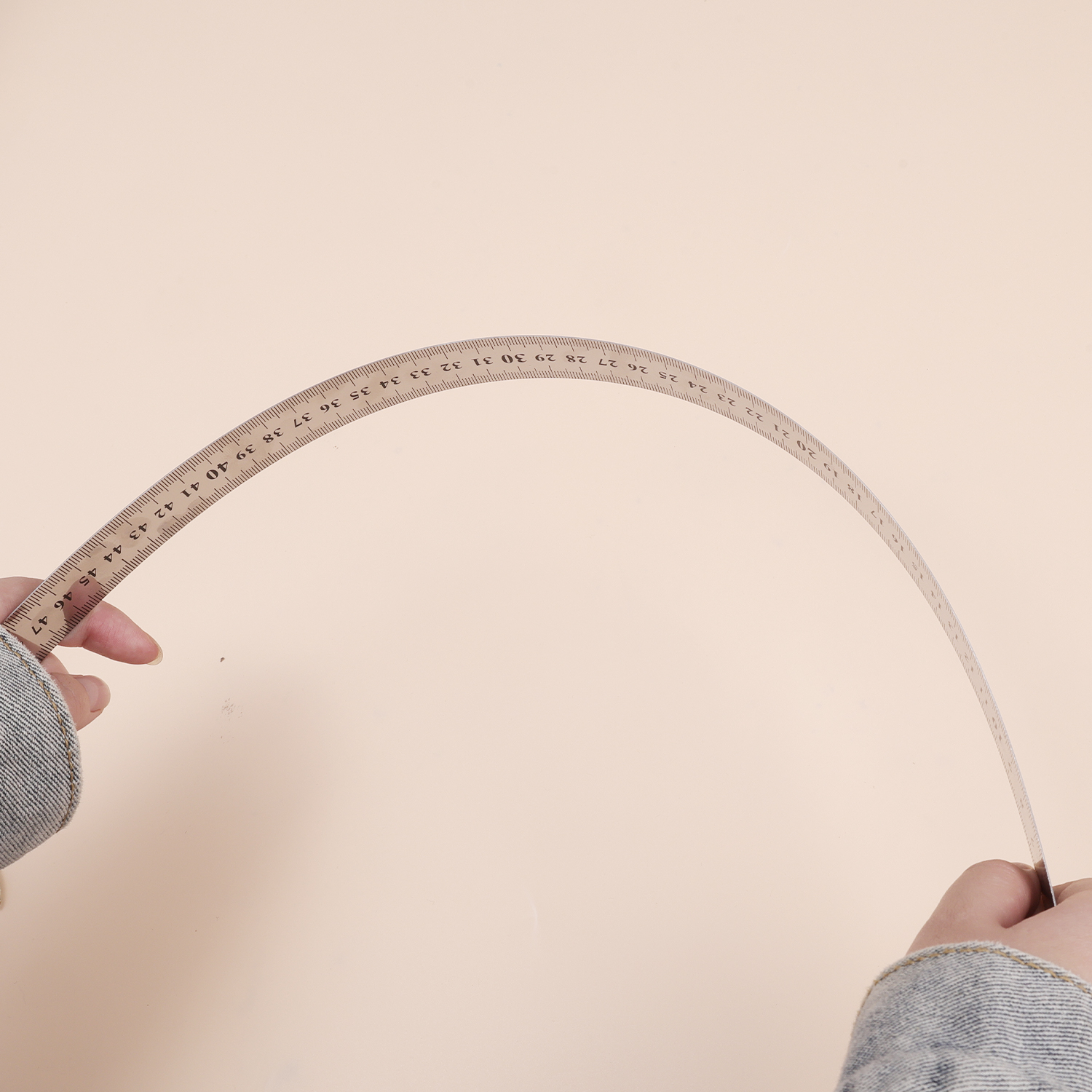 Stainless Steel Metal Straight Ruler Double Sided Precision Measuring Tool Metric Ruler 50cm DIY Drawing Centimeter Inches Scale