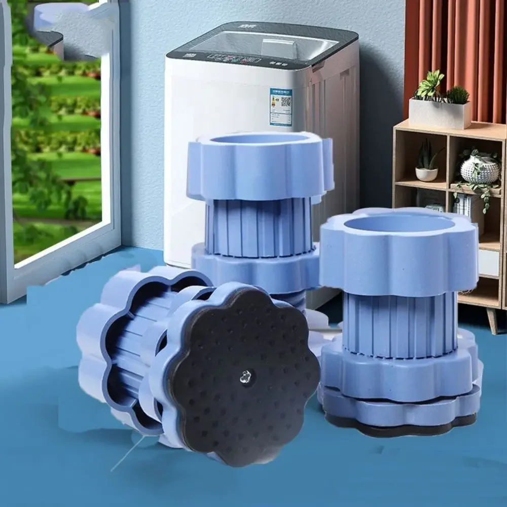 1/4Pc Washing Machine Foot Pad Adjustable Height Slipstop Skid Raiser Mat Prevent Moving Furniture Foot Pad Dampers Stand Useful