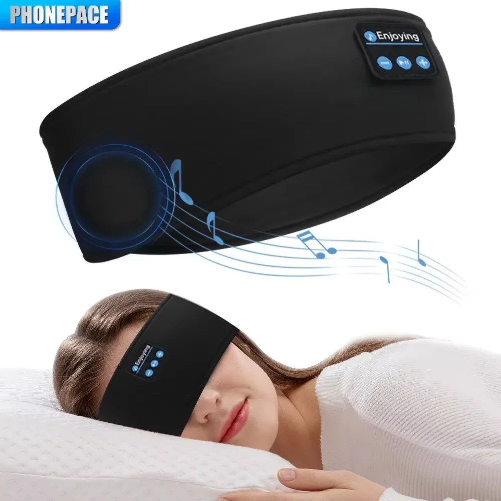 Auriculares Bluetooth, diadema deportiva para dormir, auriculares inalámbricos elásticos, máscara para ojos de música, auriculares inalámbricos con Bluetooth, diadema