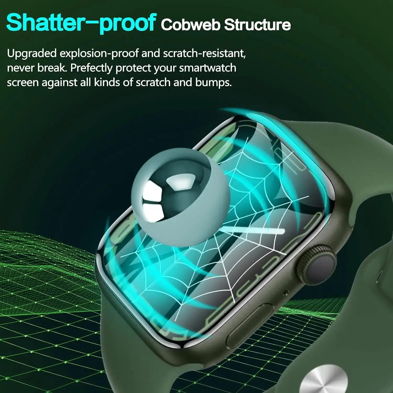 Proteggi schermo per Apple Watch Series 9 8 7 6 SE 5 4 3 Accessori 9D HD Pellicola completa per IWatch 45mm 41mm 40mm 44mm 38mm 42mm