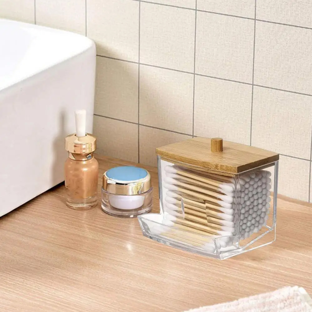 Wattes täbchen box mit Deckel, Wattes täbchen spender, staub dicht, transparent, visuelles Design, Aufbewahrung sbox, Aufbewahrung sbox