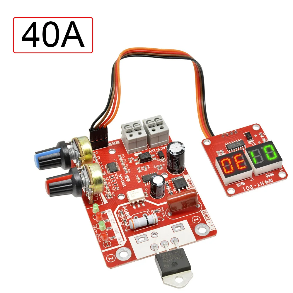 NY-D01 40A 100A Spot Welder Control Module Digital Display Spot Welding Time And Current Controller Panel Timing Digital Display