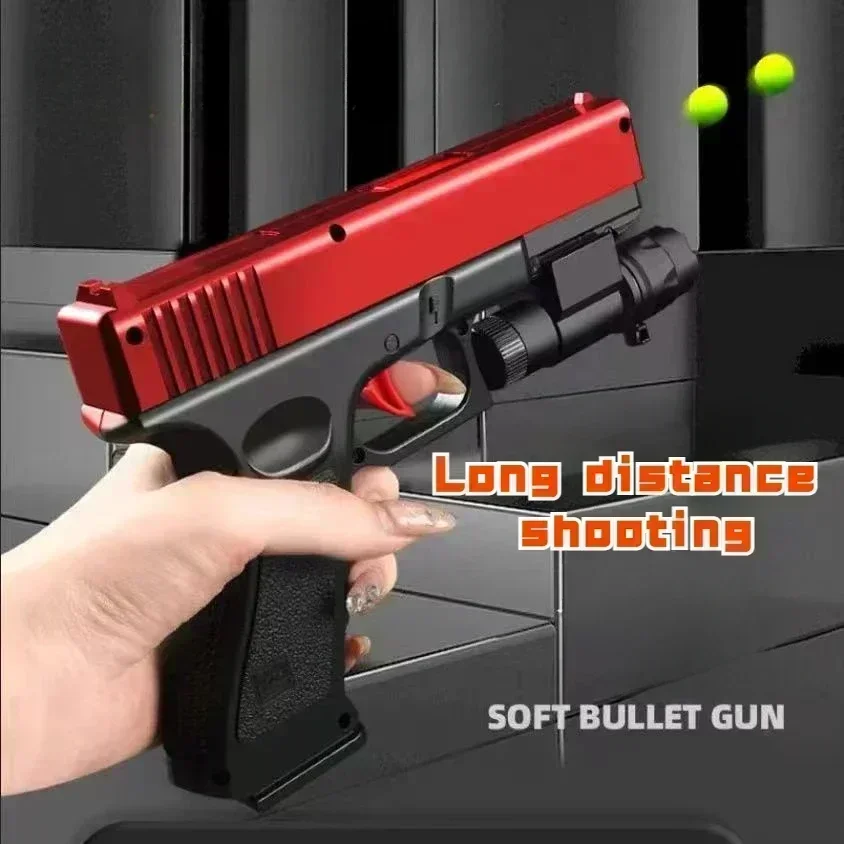 SOTLower revista G17 pistola Manual espuma bola suave bala pistola de juguete lanzador Airsoft CS juegos de disparos armas para niños regalo
