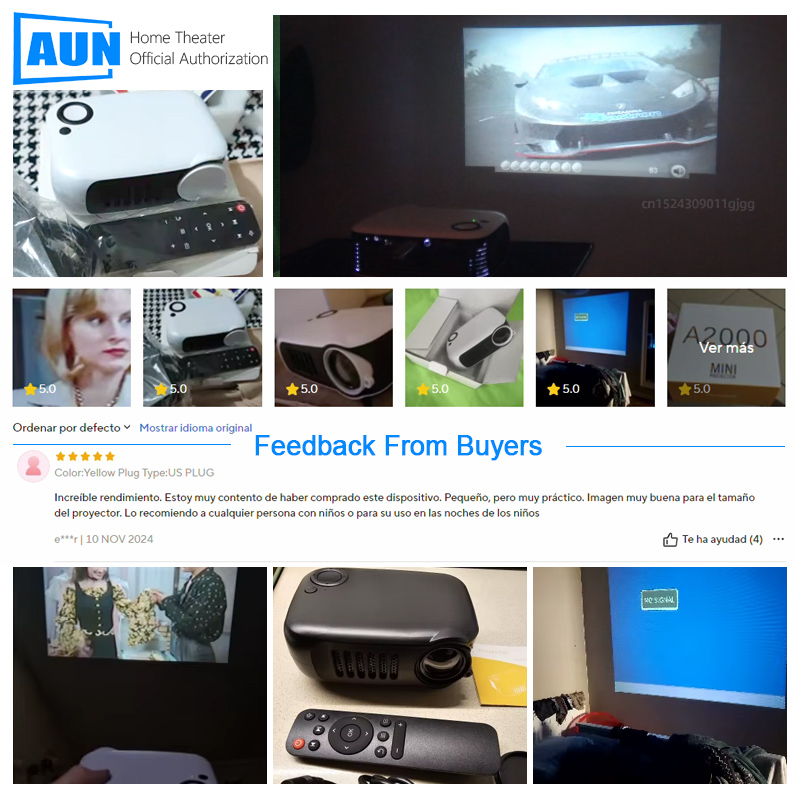 ミニポータブルプロジェクター,ホームシアター,3D, LED,スマートフォン,テレビ,レーザープロジェクター,フルHD,AUN-A2000 p,ビデオシネマ,1080