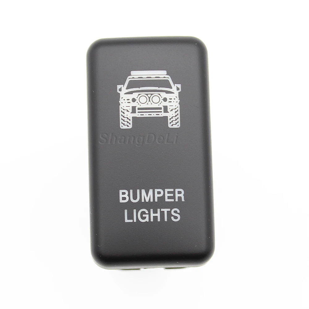 Barra de luz LED DRL, botón pulsador, interruptor de luces de parachoques para Toyota Land cruiser Hilux Prado 120 FJ CRUISE 12V 2A