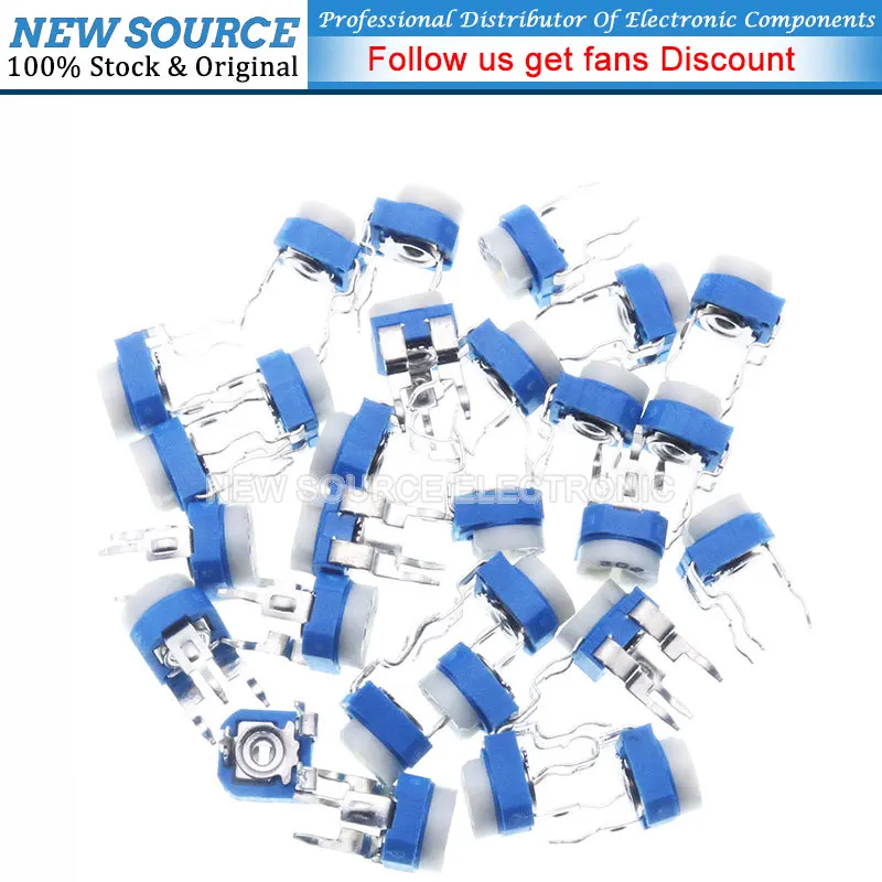 20pcs RM065 RM-065 100 200 500 1K 2K 5K 10K 20K 50K 100K 200K 500K 1M Ohm Trimpot Trimmer Potentiometer Variable Resistor