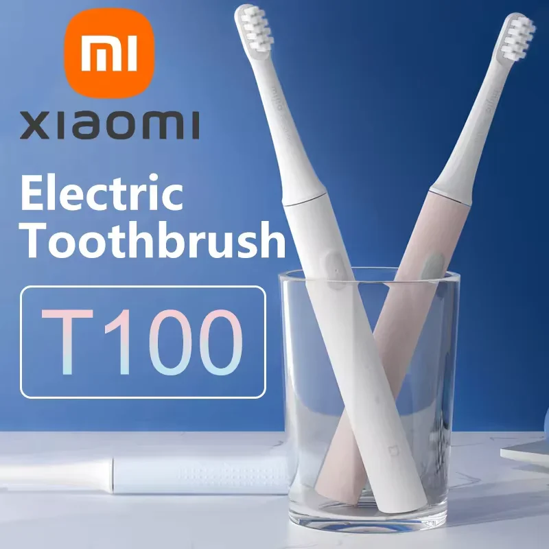 XIAOMI Mijia T100 소닉 전동 칫솔 Mi 스마트 방수 치아 헤드 브러시 IPX7 치아 브러시 미백 용 충전식 USB