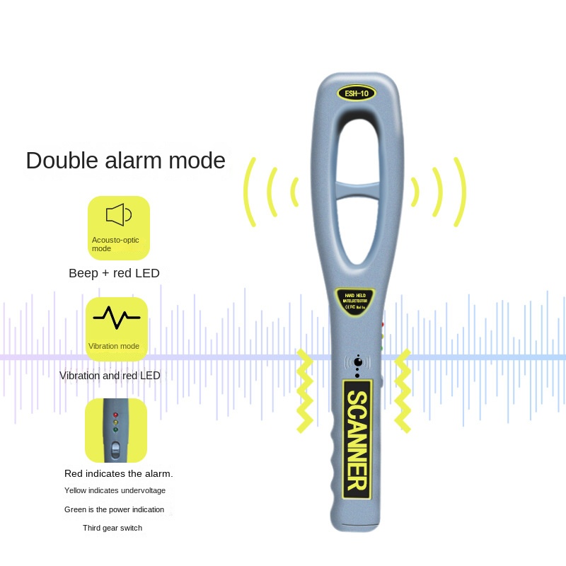 ESH-10ハンドヘルド金属探知機,工場の学校のバー,試験,ホールステーション