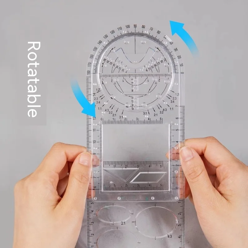 다기능 회전식 드로잉 기하학 각도기 Spirograph 눈금자 학생 제도 도구 어린이 학습 그림 미술 도구