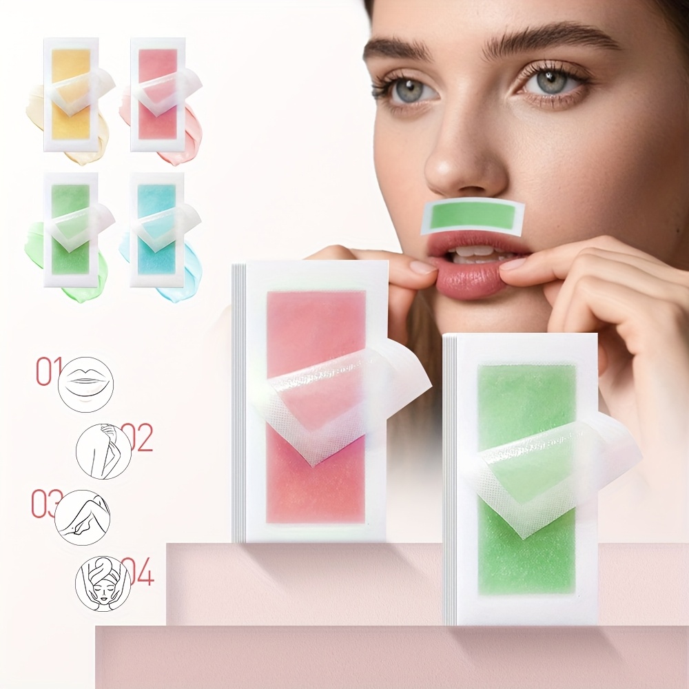 20 шт. вощеная бумага для удаления волос на губах, лице, бороду, губах, бровях, высокая линия бикини, многофункциональная вощеная бумага для удаления волос