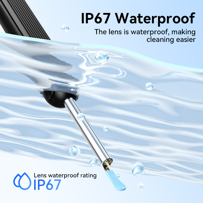 Kabelloser Ohrenreiniger mit Kamera, Werkzeug zum Entfernen von Ohrenschmalz, Picker, Ohrenreiniger, Wachsentfernung, Ohrenschmalz-Reinigung, Endoskop-Set, Löffel, Earpick