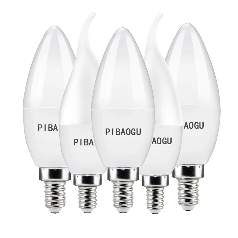 4pcs E14 E27 Led Candle Bulb 3W 6W Led Lamp 220V Led lights chandelier lamp For Home Decoration bedroom room office