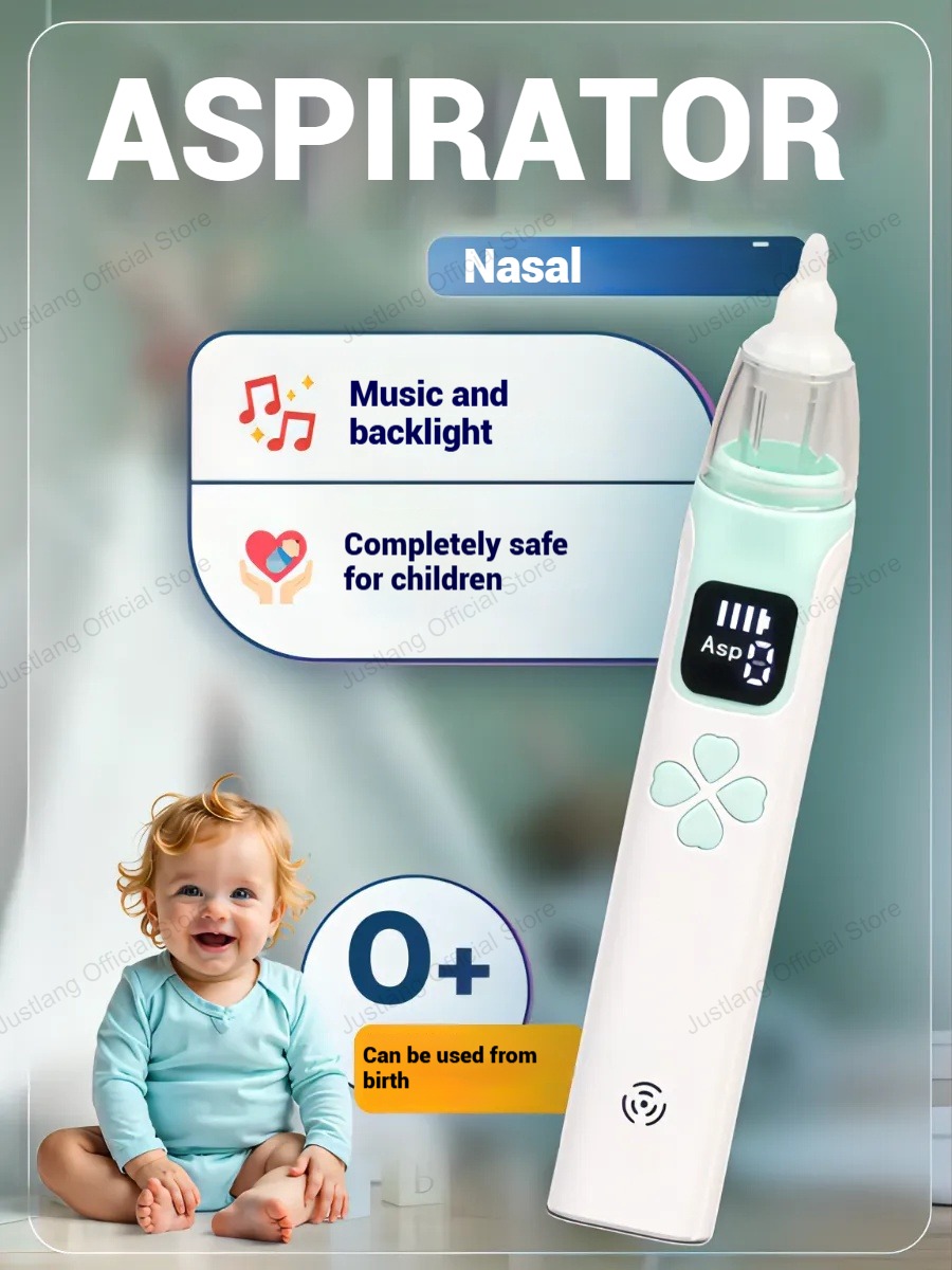 JUSTLANG Draagbare Neuszuiger Neus Stofzuiger Oplaadbare Snuiven Apparatuur Veilig Hygiënische Neus Snot Voor Kind Baby