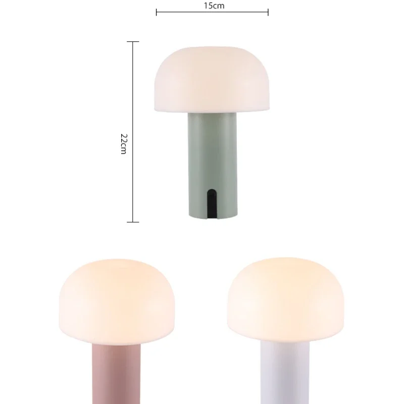 Pilz-Tischlampe, Aufladen, Atmosphärenlicht, dekorative Nachtlichter, Touch-Steuerung