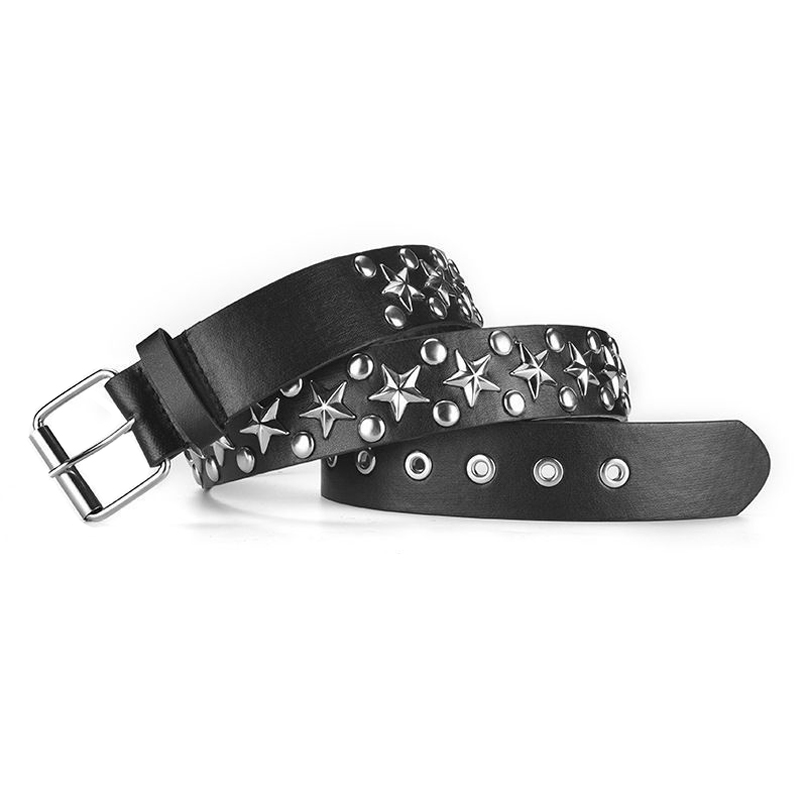 Ladies' Grunge Punk Pin Buckle Personality Studded Enduro Belt For Jeans Hipster, Suitable For Daily Use LYD002