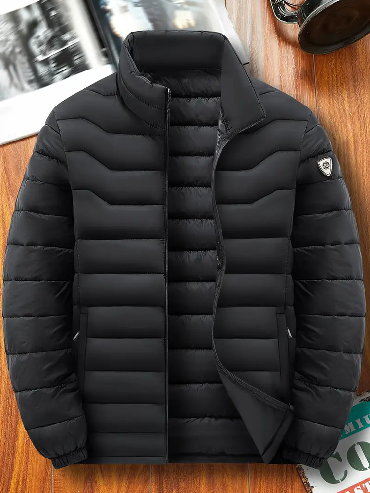 Męska kurtka puchowa Grube ciepłe kurtki zimowe Męska parka Codzienna moda Odzież wierzchnia Bawełniane kurtki ocieplane Stójka Odzież męska Top