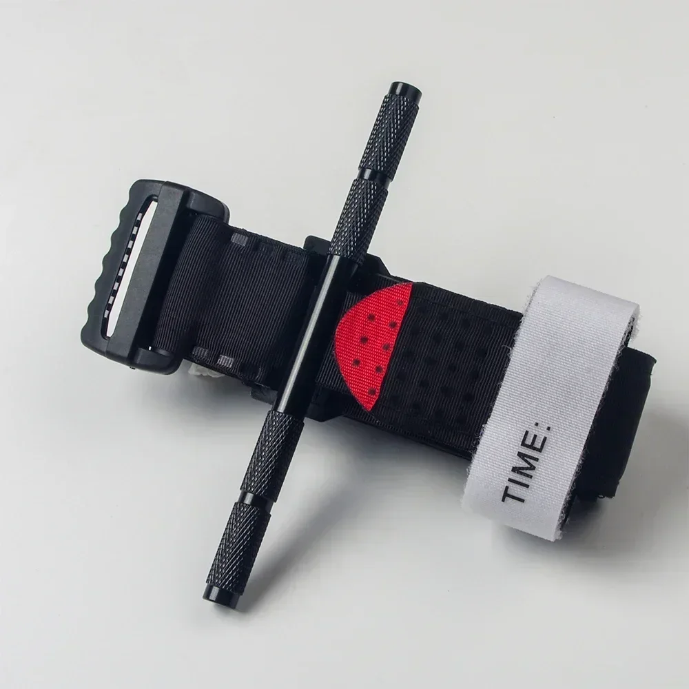 Torniquete tático de emergência, haste de alumínio, operação com uma mão, suprimentos de primeiros socorros, resgate, vida, ferramenta de sobrevivência ao ar livre