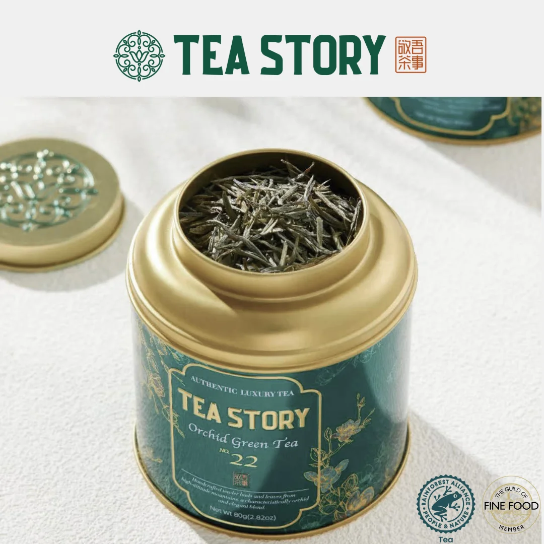 Tea Story Orchid Green Tea [Energy Boost] Antioxidant Rich Loose Leaf, Spring Harvest  Tea 80g