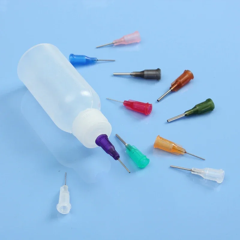 30 ml/50 ml โปร่งใส Polyethylene เข็ม Dispenser Dispensing ขวดสําหรับ Rosin Solder Flux Paste + 11 เข็มเครื่องมือ