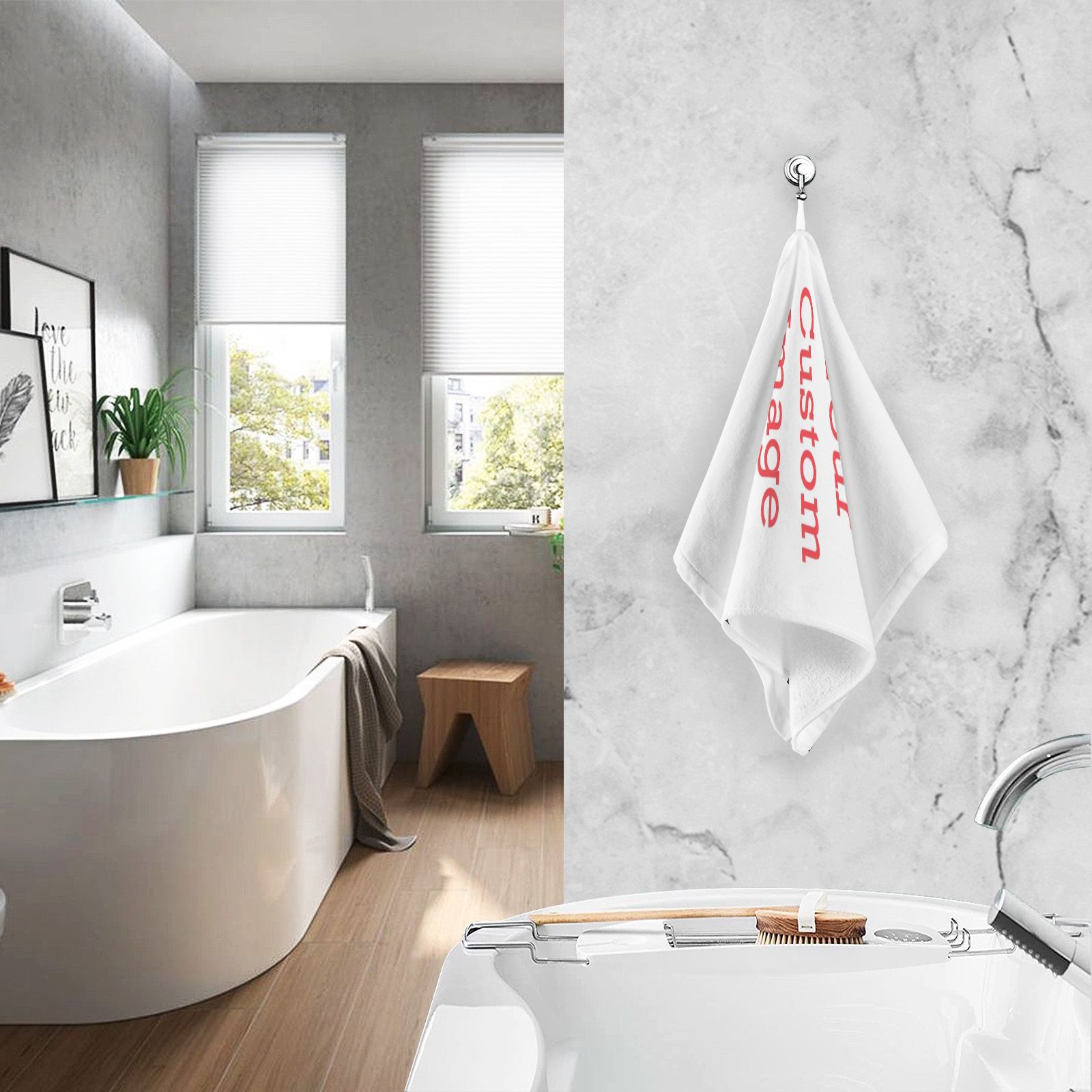 100% Cotton Bathroom Hand Towel Thickened Face Hair Towels Bathroom Adults Hotel Travel  Water Absorption Custom Image