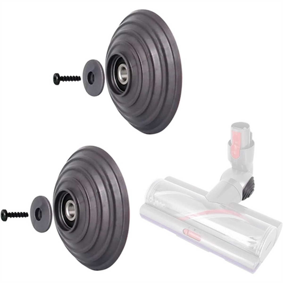 BABQ For Dyson V7 V10 V11 V15 Vacuum Cleaner Accessories 100W Direct Drive Suction Head Connector Adapter+V-Ball Wheel