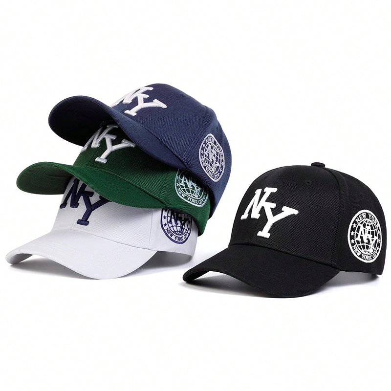 Gorras de béisbol unisex con bordado de letras, sombreros casuales ajustables para exteriores, primavera y otoño, sombrero protector solar