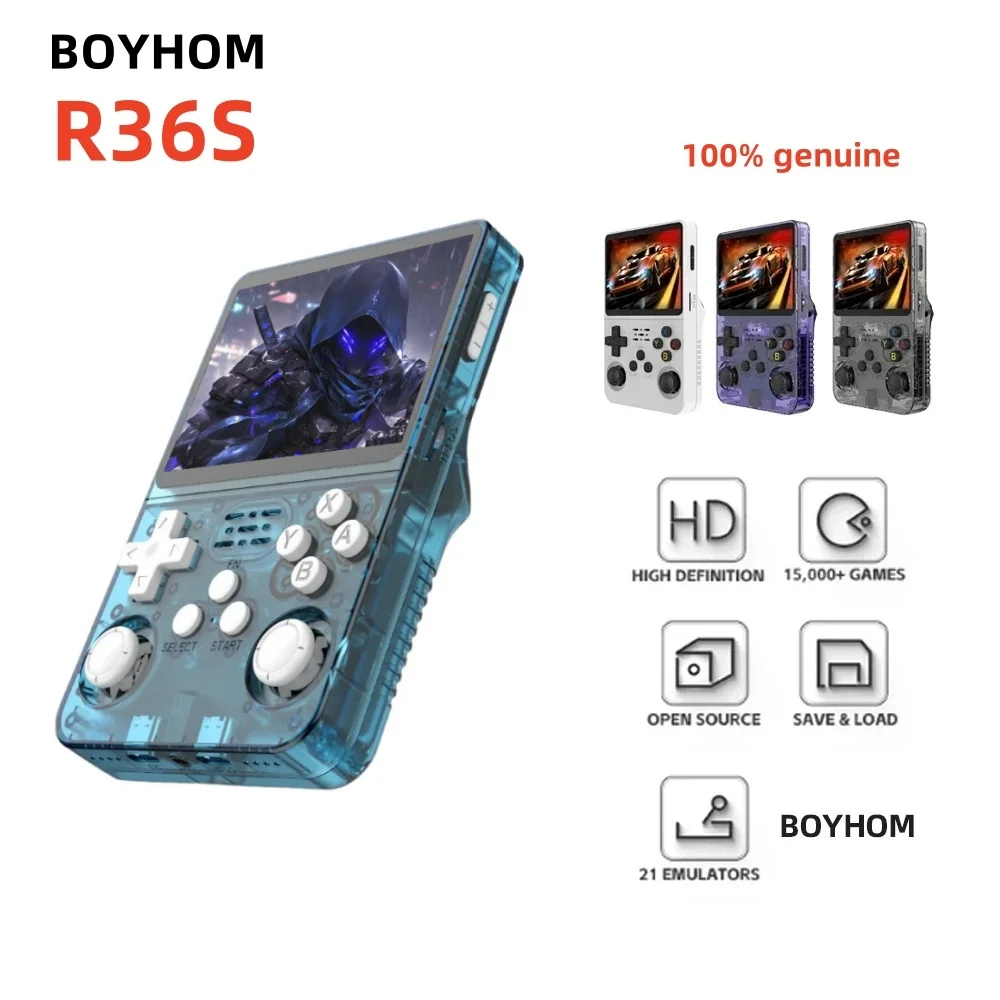 ARKOS R36S Retro Handheld Video Game Console Linux System 3.5 Inch IPS Screen  Portable Pocket Video Player