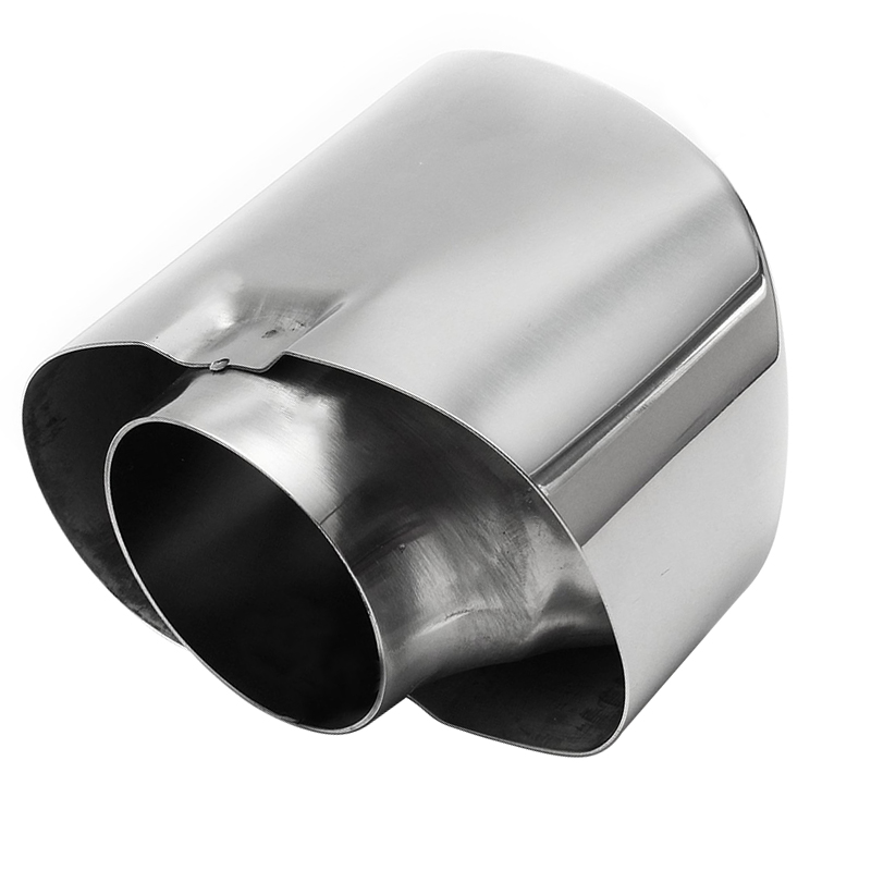 2 pçs de aço inoxidável cromo escape duplo tubo cauda silenciador ponta para bmw x5 e70 2000 2001 2002 2003 2004 2005 2006 2007 a 2016