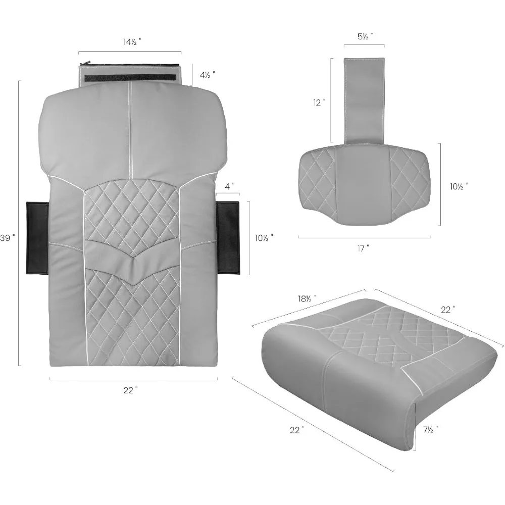Universal Size Pedicure Chair Cushion Cover Set for Nail Salon Pedicure Spa Massage Chair, Universal Replacement Fit All Models
