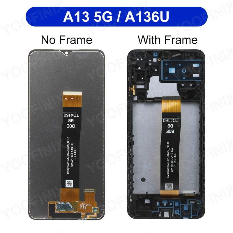 ทางเลือก IPS สำหรับ Samsung Galaxy A13จอแสดงผล LCD SM-A135F หน้าจอสัมผัสสำหรับ Samsung Galaxy A13อะไหล่ทดแทน LCD SM-A136U 5g